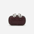 Burgundy Chainmail Clutch Bag