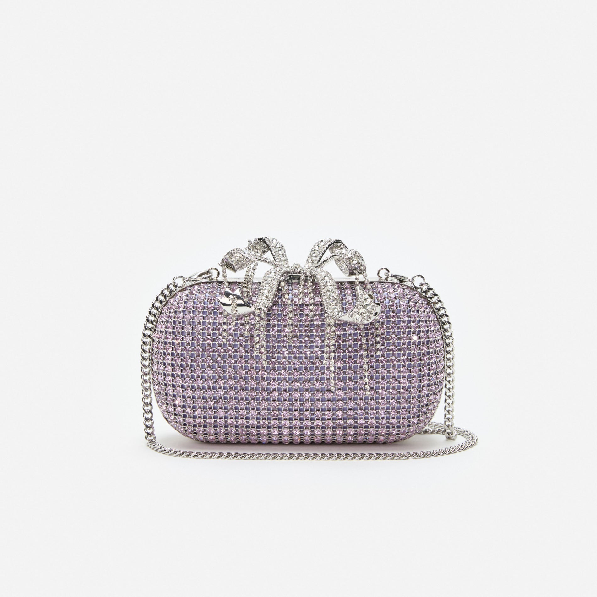 Lilac Chainmail  Clutch Bag