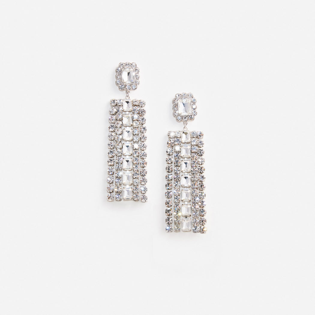 Multi Crystal Droplet Earrings