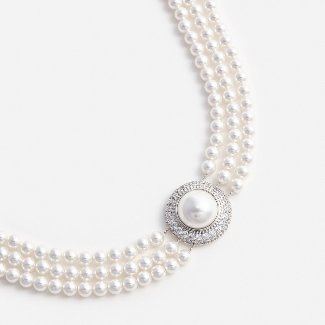 Small Crystal Pearl Choker