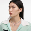 Crystal Bow Tennis Necklace