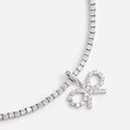 Crystal Bow Tennis Necklace