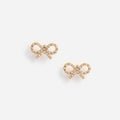 Micro Gold Bow Earrings