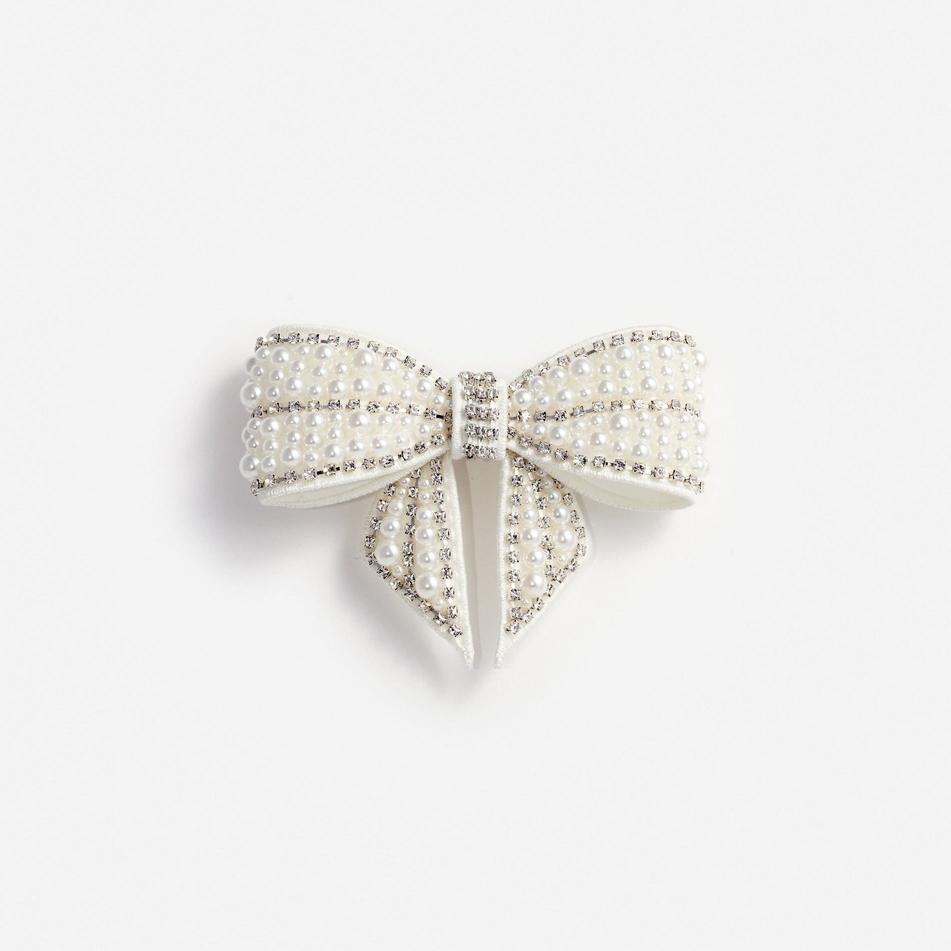 Pearl Crystal Bow Hairclip