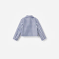 Navy Gingham Taffeta Jacket