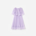Lilac Chiffon Cape Dress
