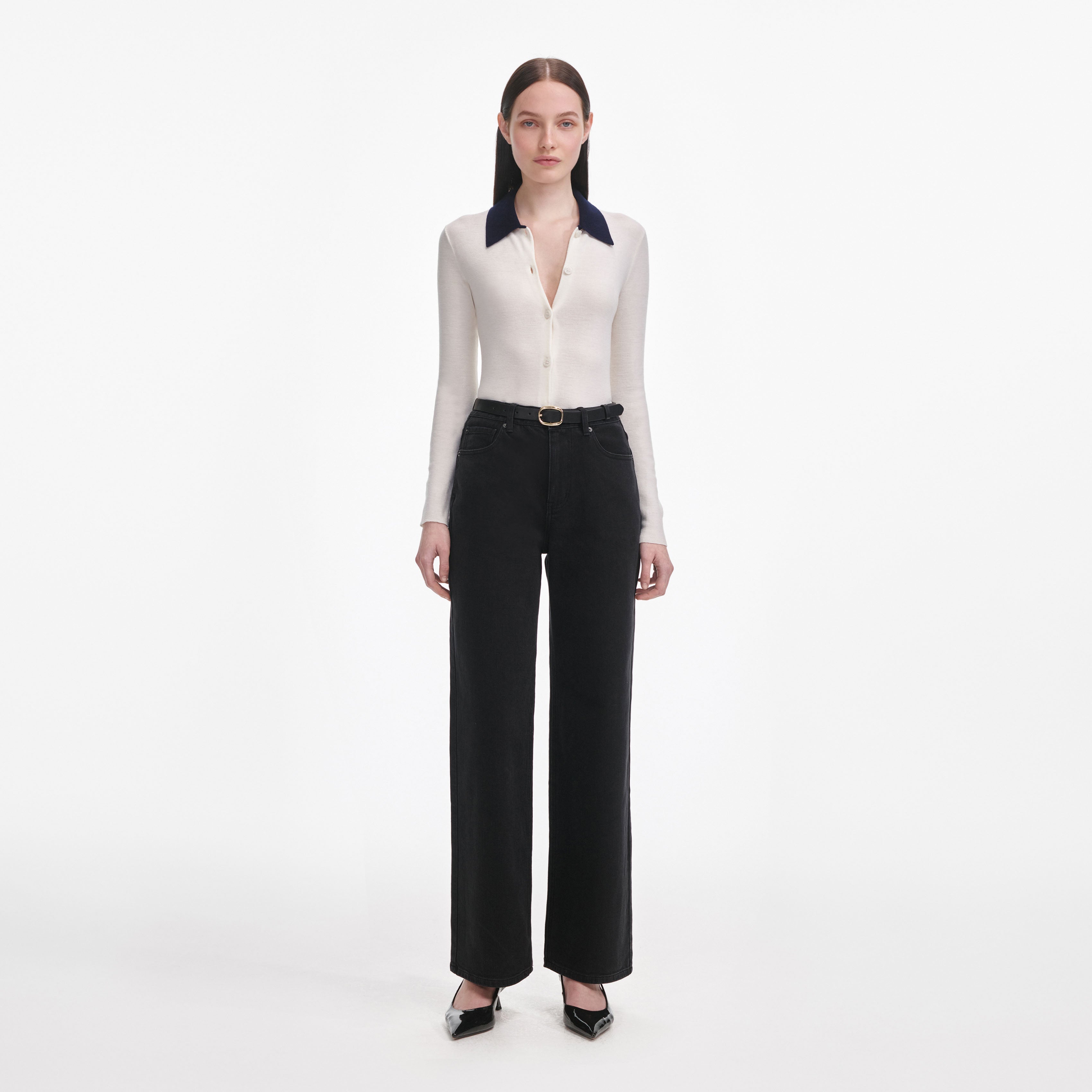 Black Straight Leg Jeans