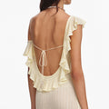 Yellow Ruffle Knit Maxi Dress