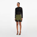 Green Crystal Chainmail Mini Skirt