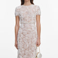 White Tulle Lace Maxi Dress
