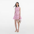 Pink Lace Mini Dress