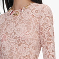 Beige Floral Lace Bodysuit