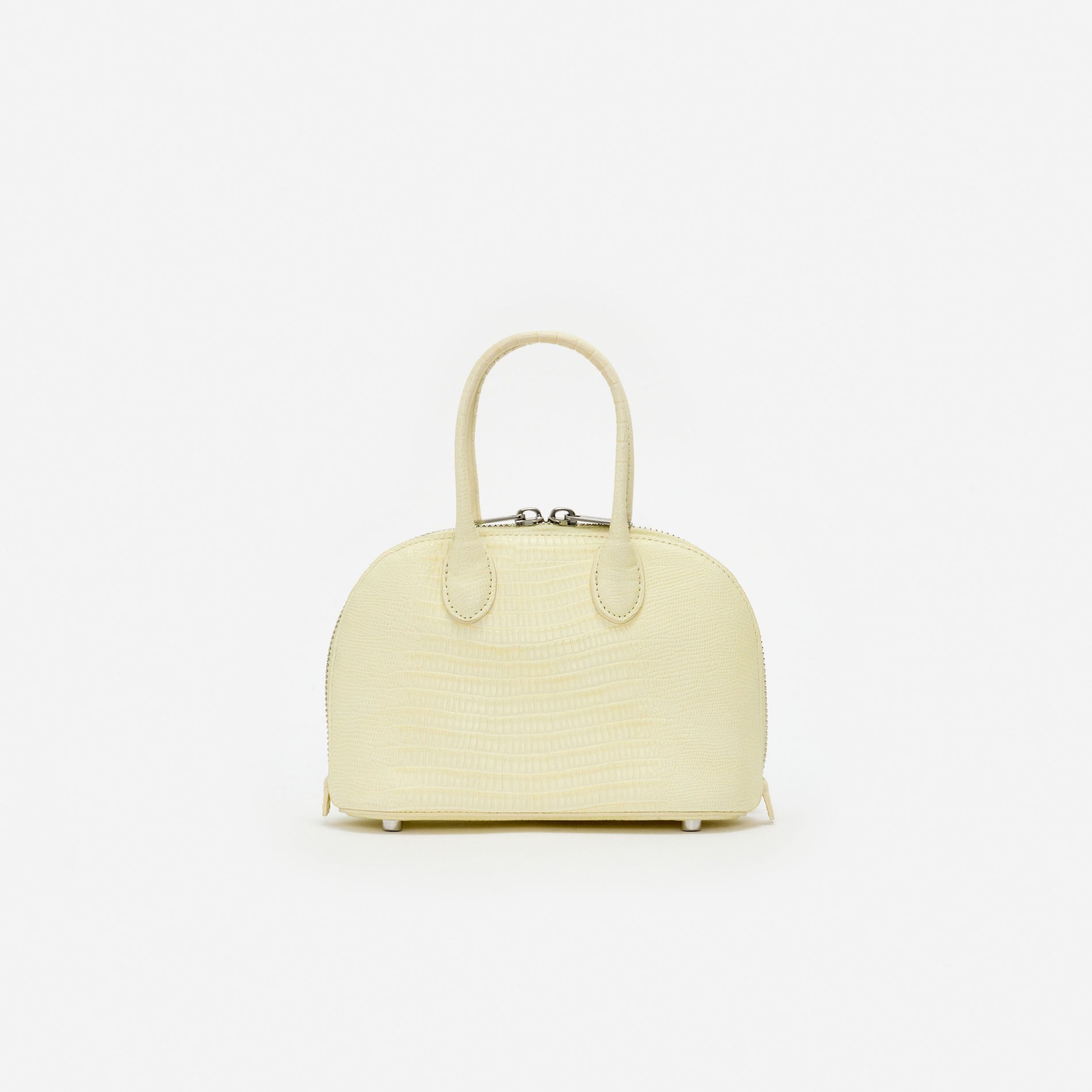 Embossed Leather Yellow Mini Bag