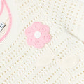 Cream Knit Flower Hem Mini Dress