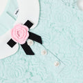 Mint Lace Collared Dress