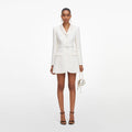 Cream Boucle Tailored Mini Dress