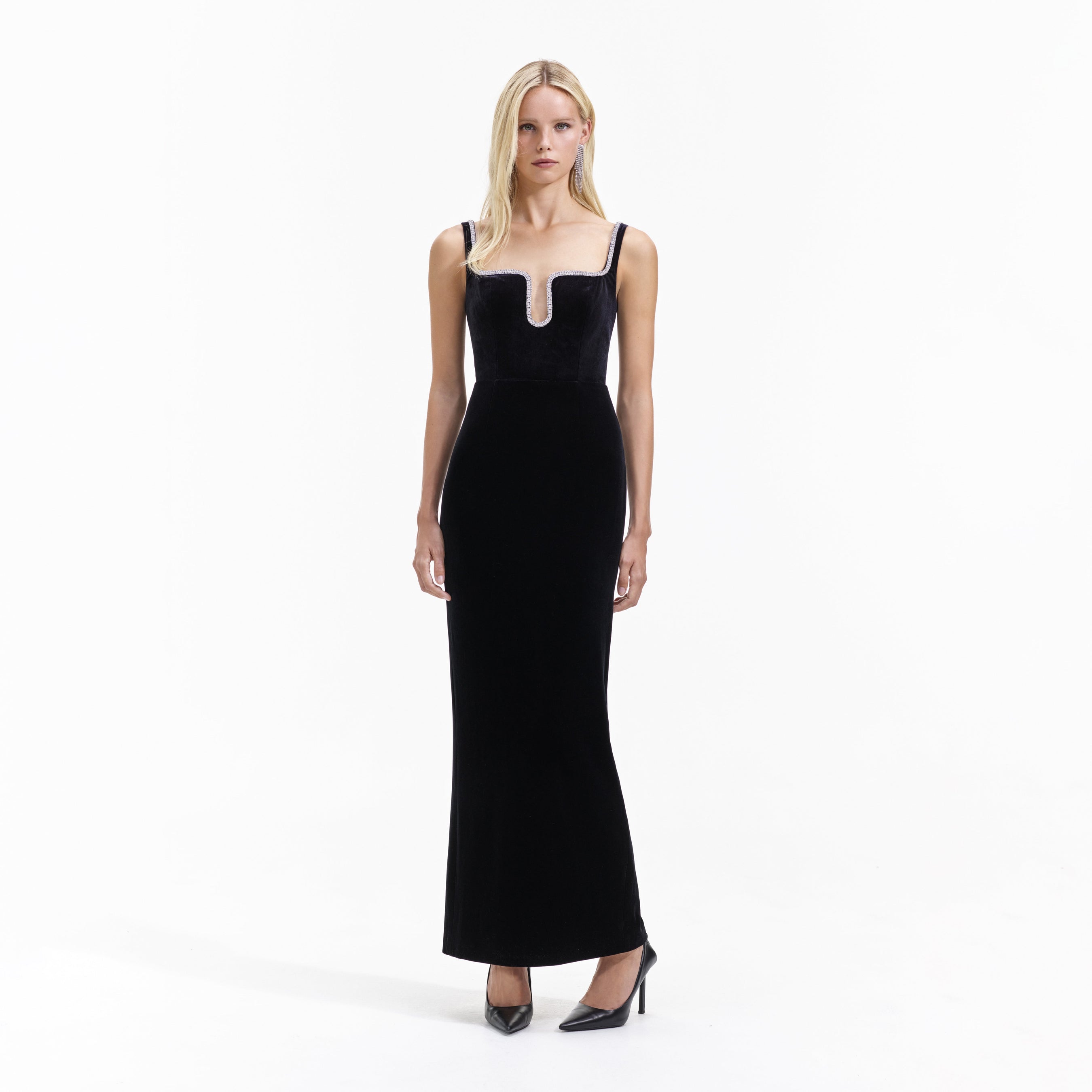 Black Velvet Maxi Dress