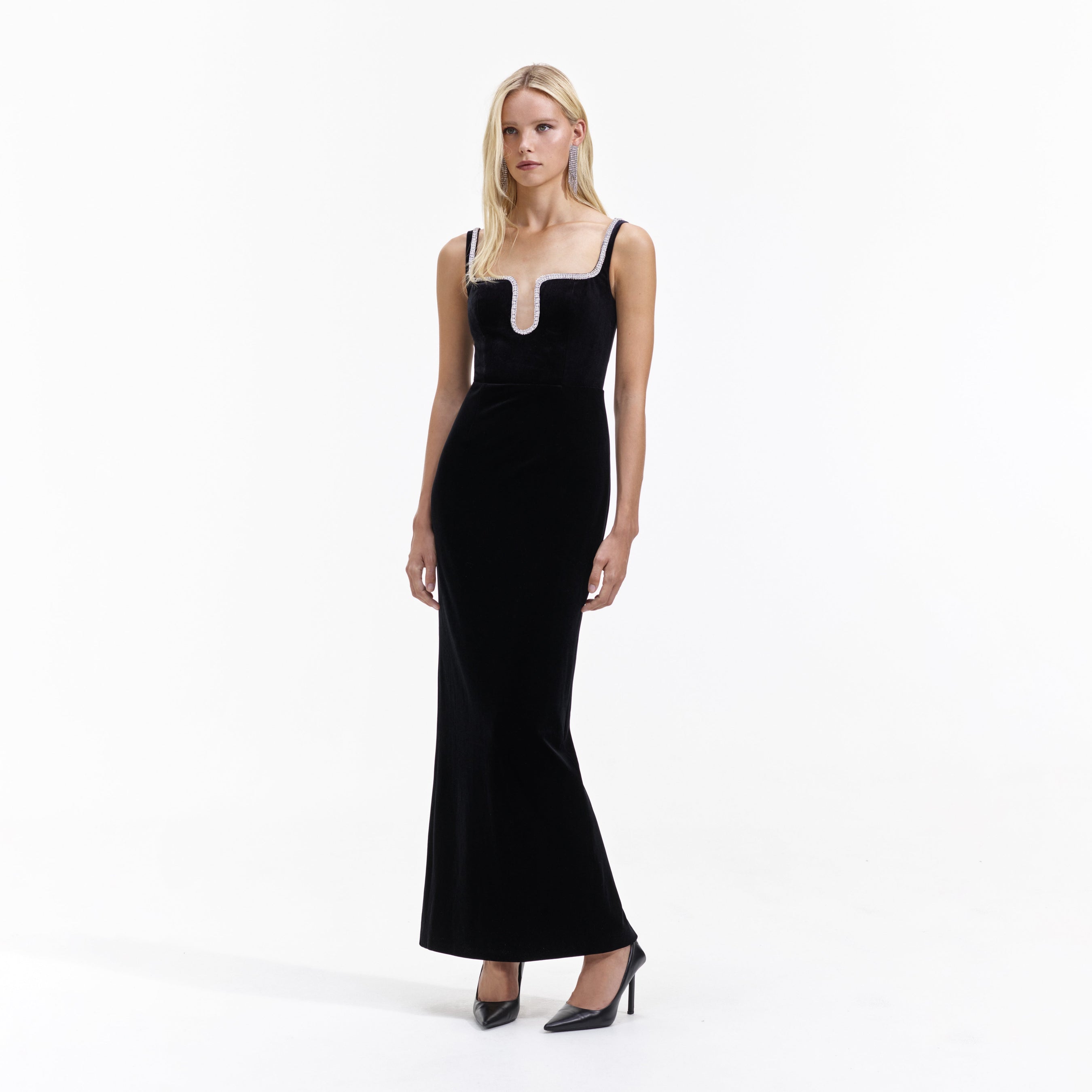 Black Velvet Maxi Dress