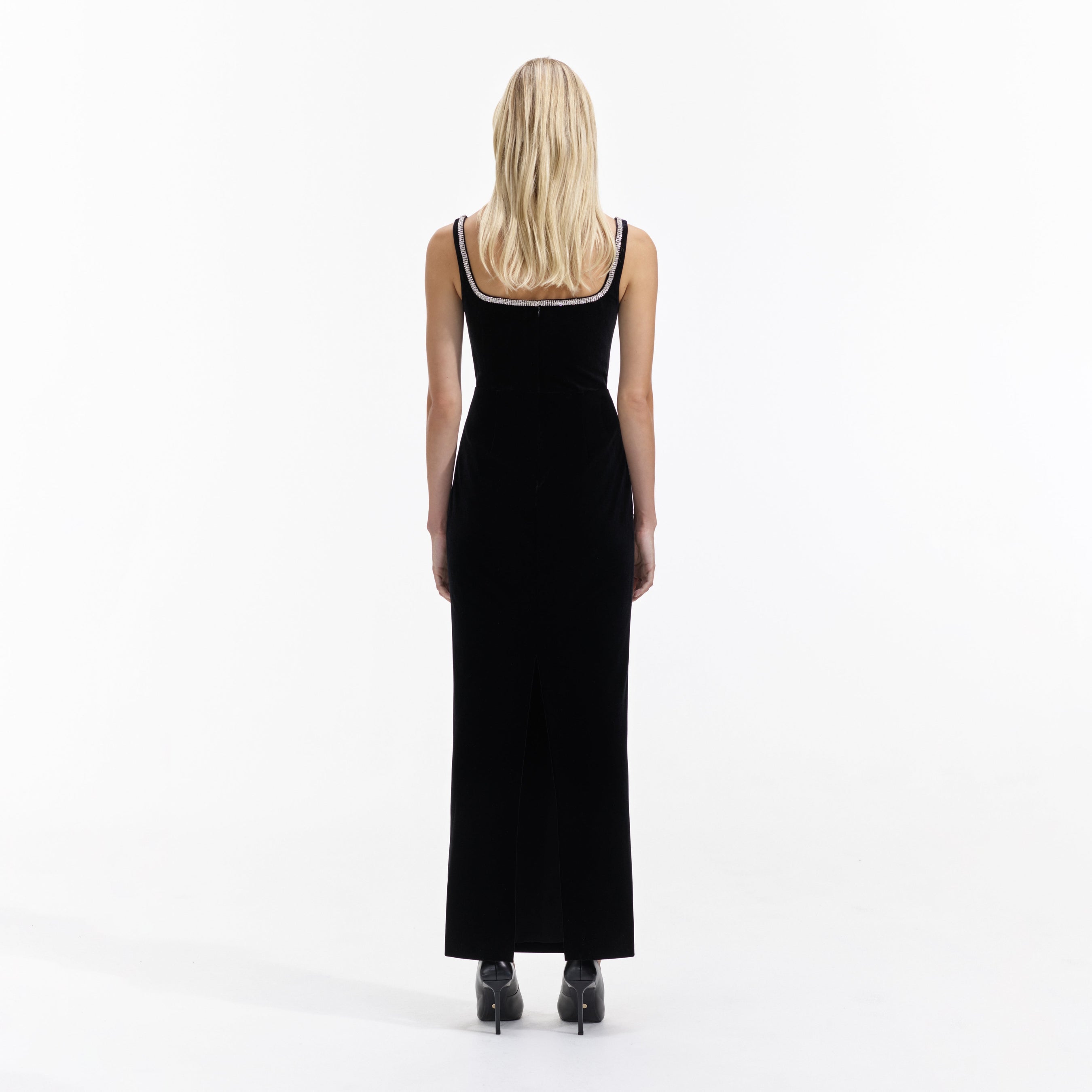 Black Velvet Maxi Dress