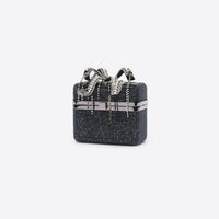 Black Rhinestone Vanity Bag