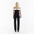 Black Crepe Bow Top