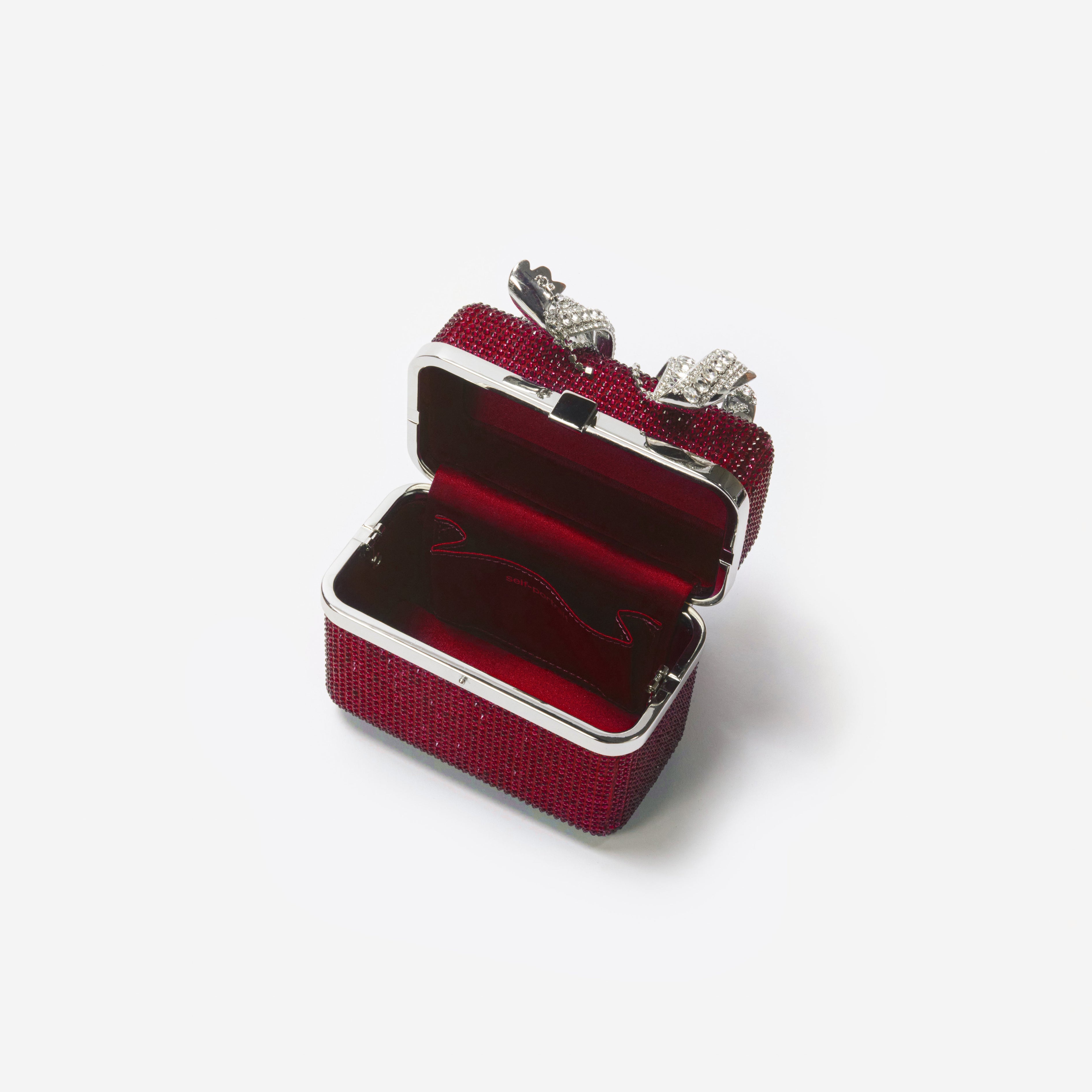 Burgundy Crystal Vanity Case