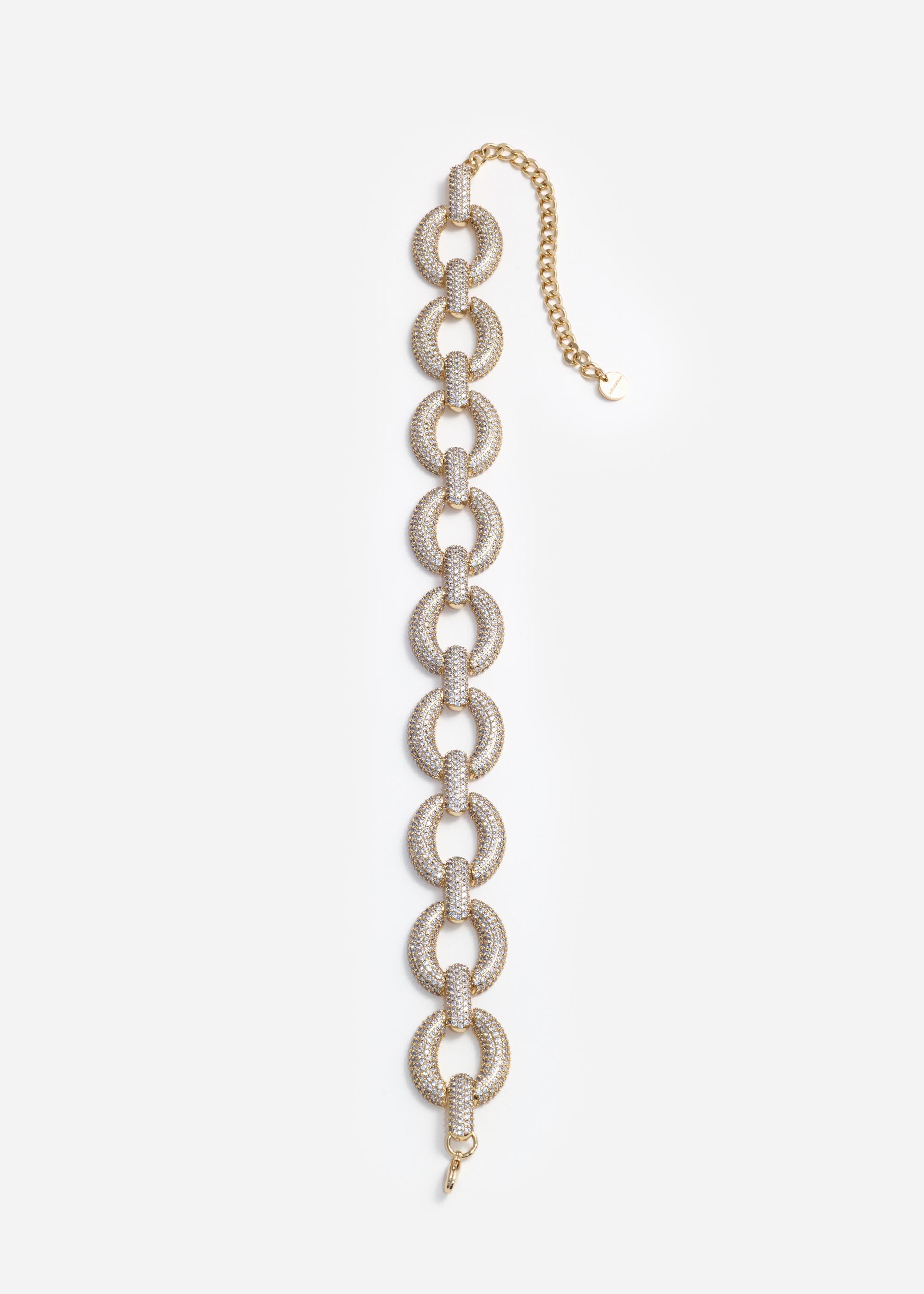 Gold Crystal Link Choker