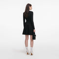 Black Tailored Knit Mini Dress