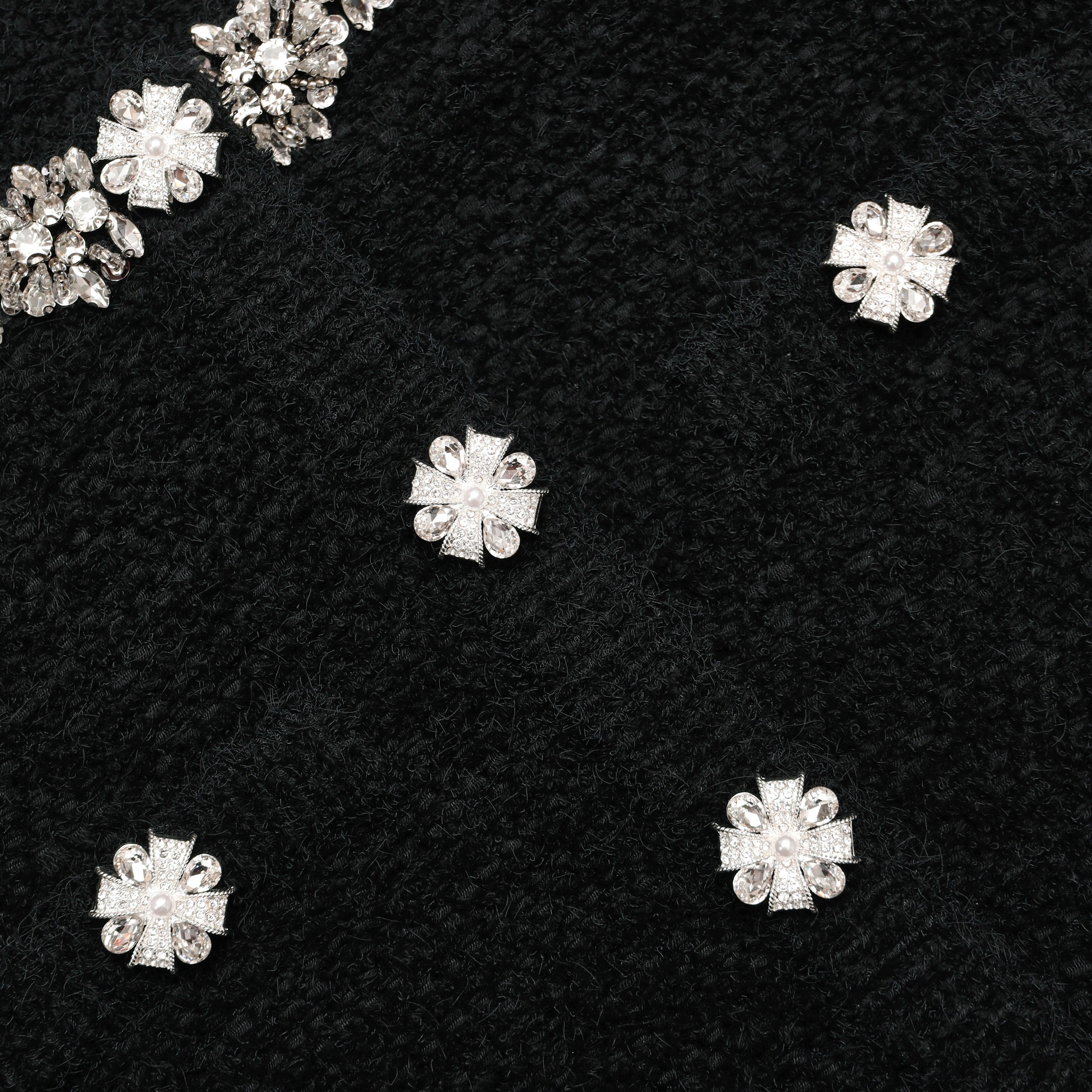 Black Crystal Trim Cardigan