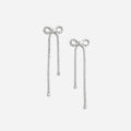 Crystal Droplet Bow Earrings