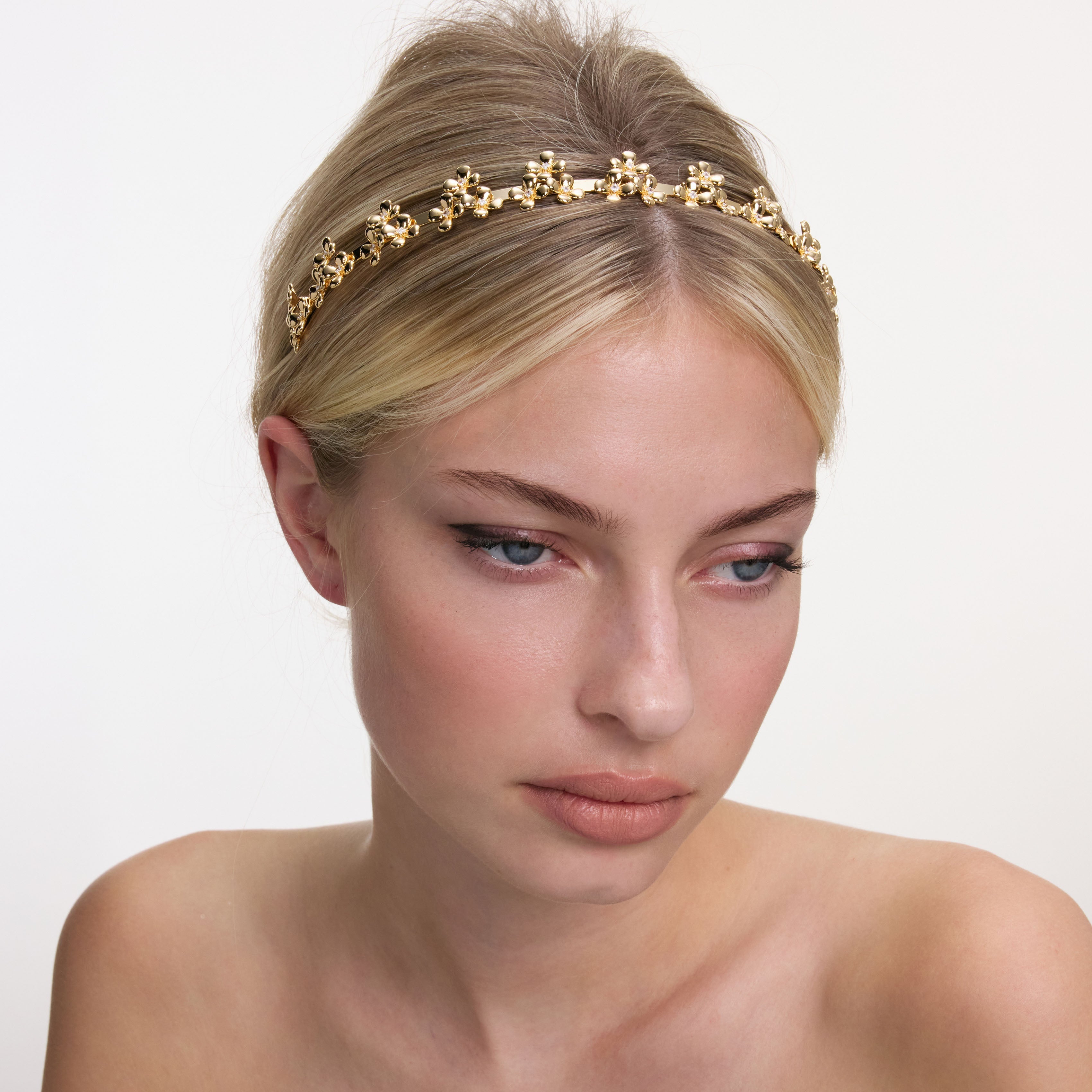 Gold Flower Cluster Headband