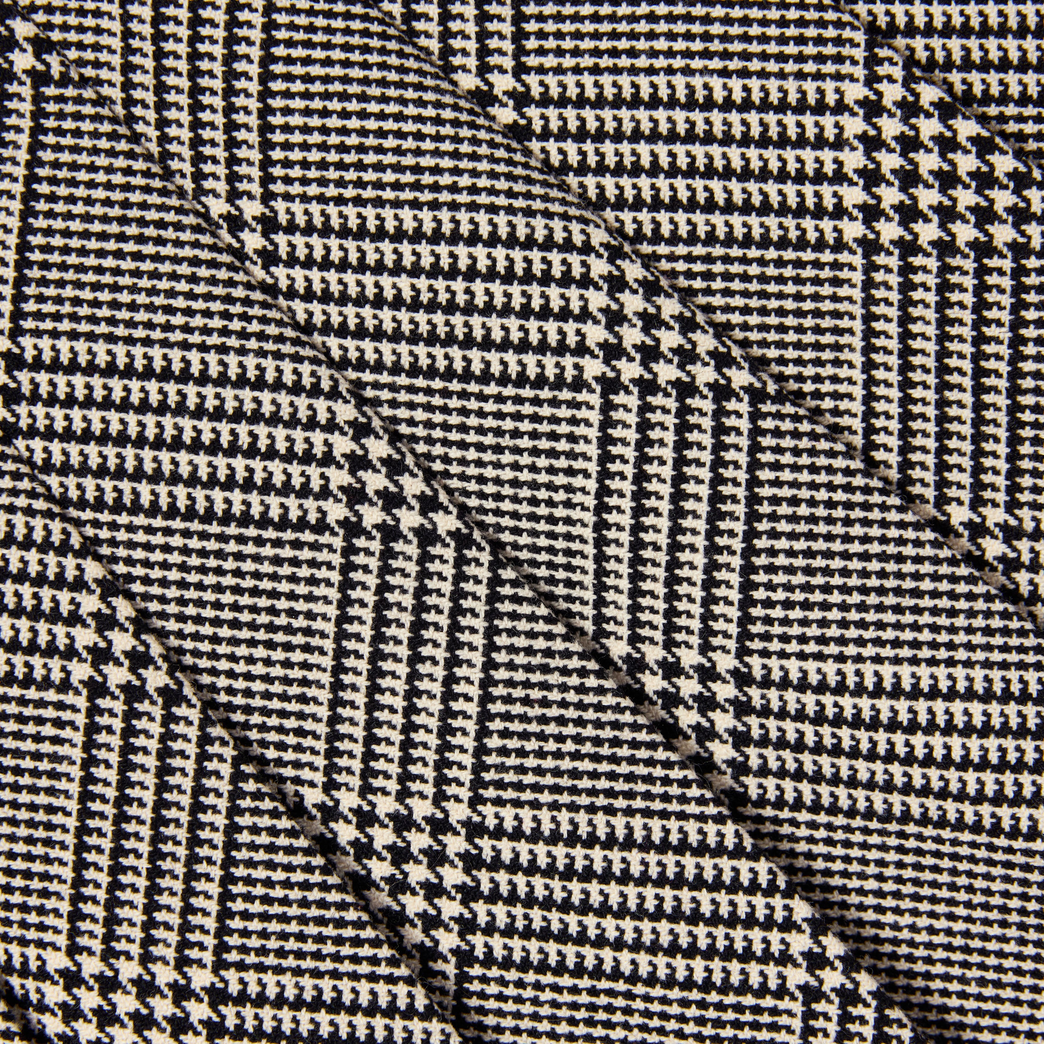 Black Check Pleated Skirt