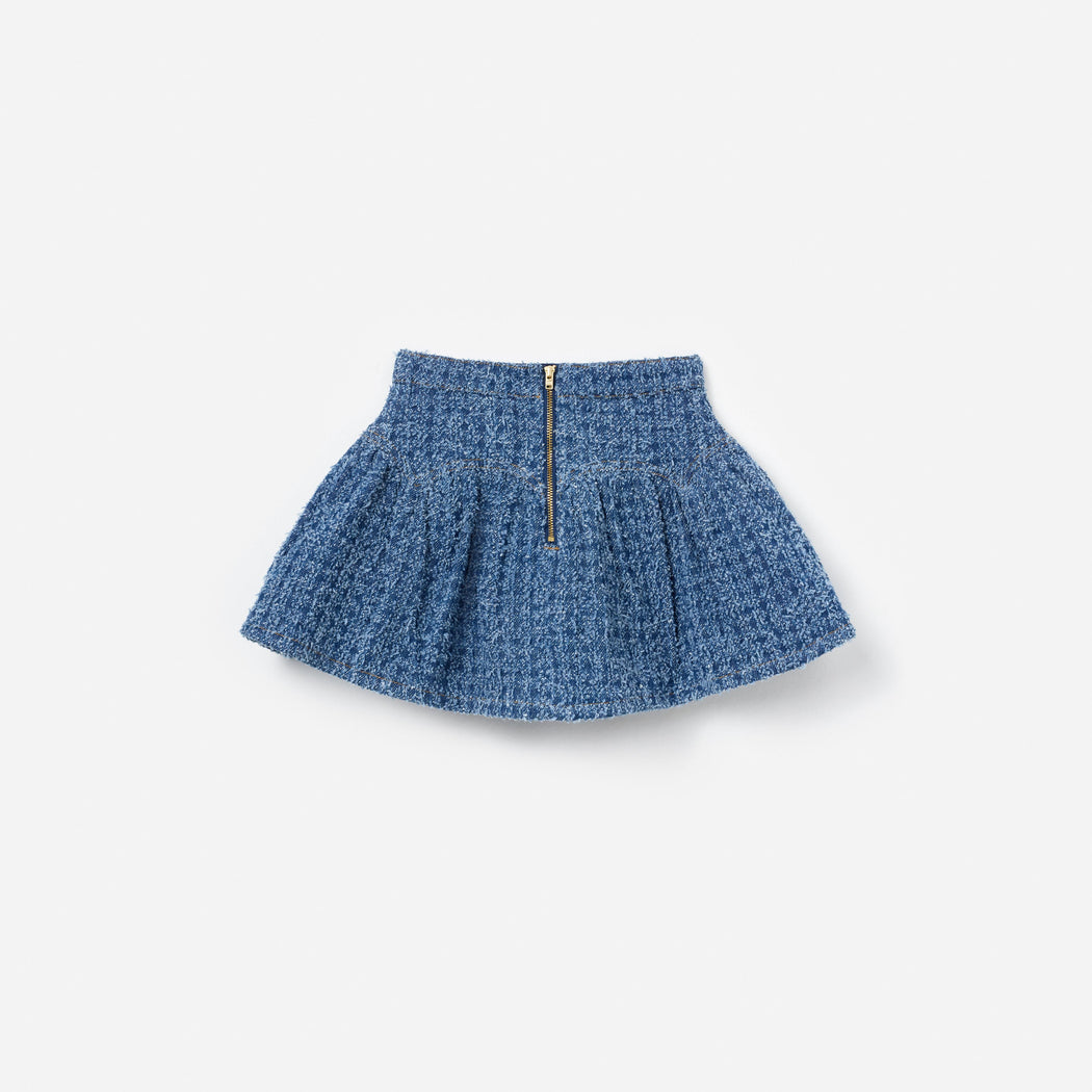 Textured Denim Skirt