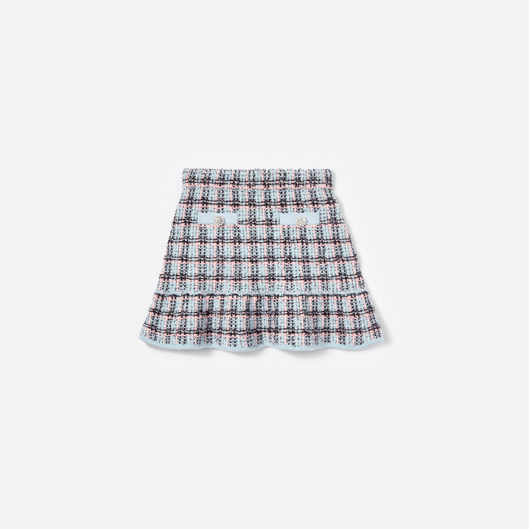 Textured Stripe Knit Skirt