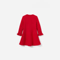 Red Flower Trim Dress
