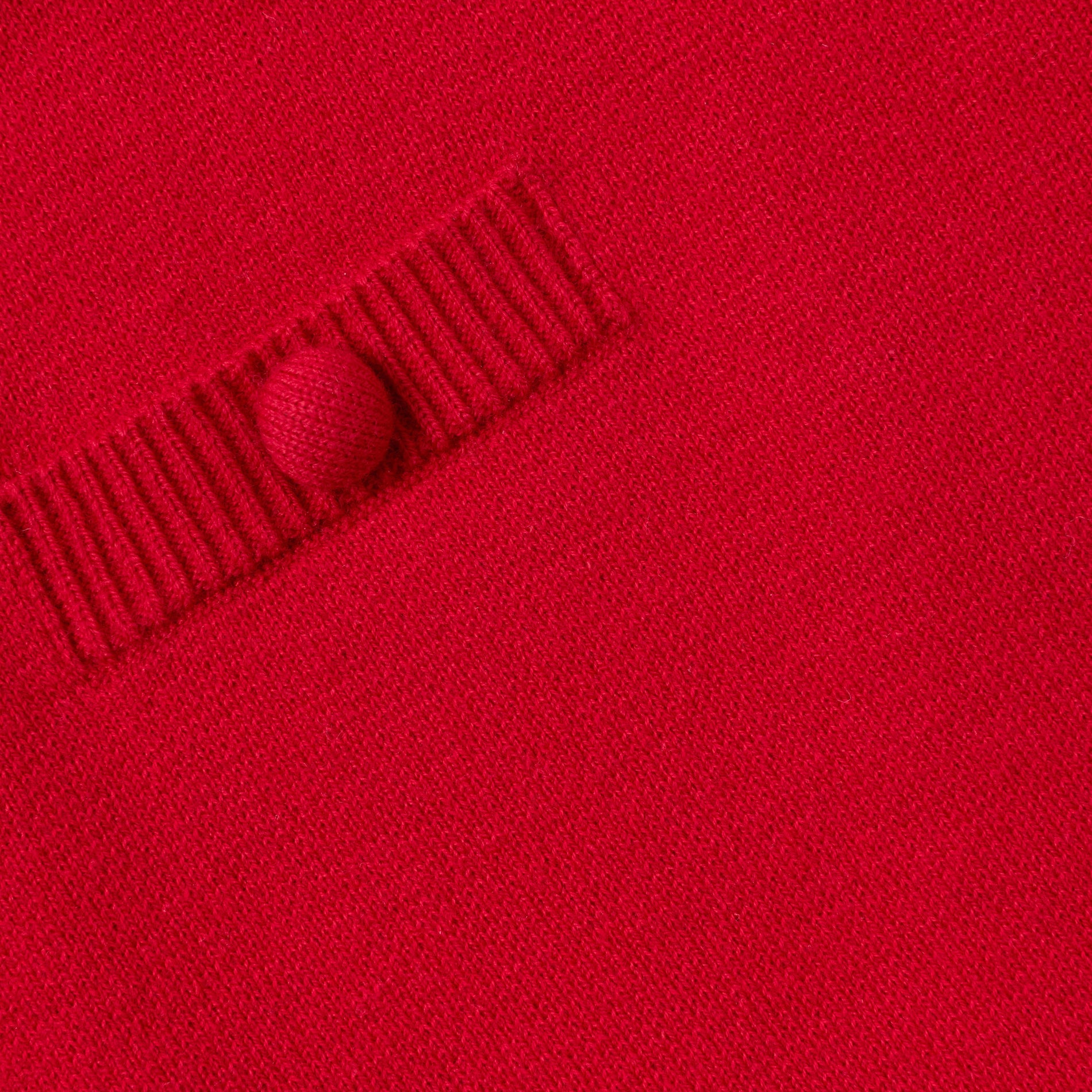 Red Flower Trim Knit Skirt