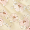 Cream Embellished Flower Tulle Dress
