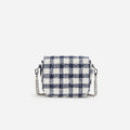 Navy Check Boucle Bag