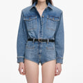Rhinestone Denim Playsuit