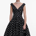 Black Cotton Midi Dress