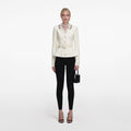 Cream Crystal Trim Cardigan