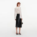 Cream Lace Frill Top