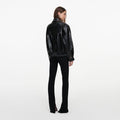 Black Oversized Faux Leather Jacket
