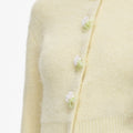 Yellow Flower Knit Cardigan