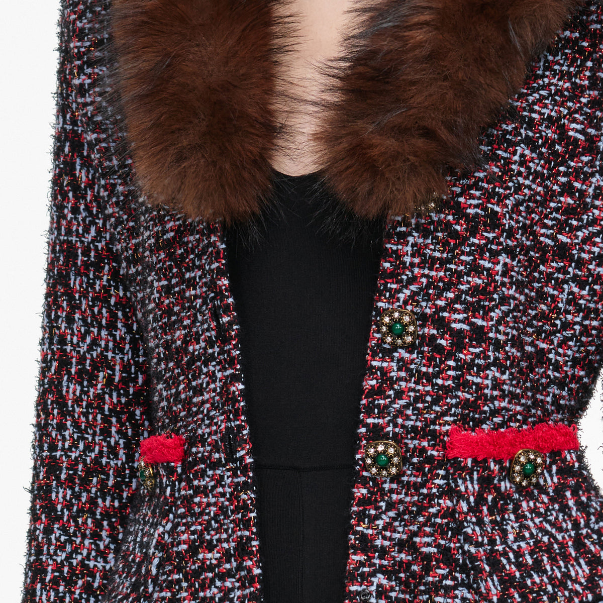 Multi Textured Knit Peplum Cardigan