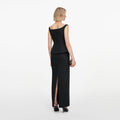 Black Structured Bardot Maxi Dress