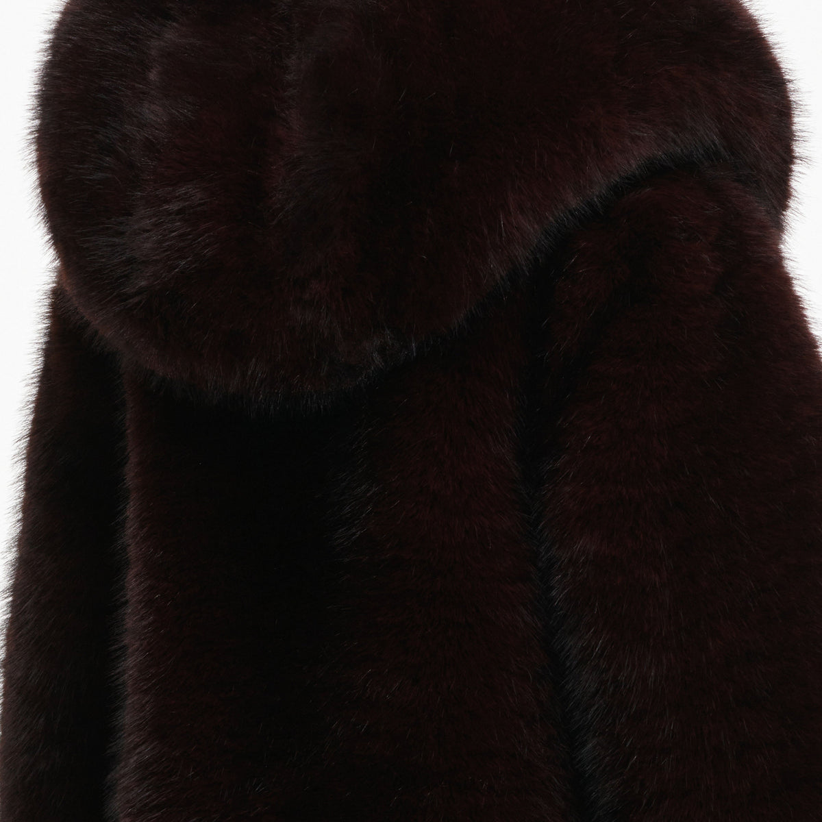 Brown Faux Fur Hooded Jacket