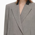 Brown Twill Double Breasted Jacket