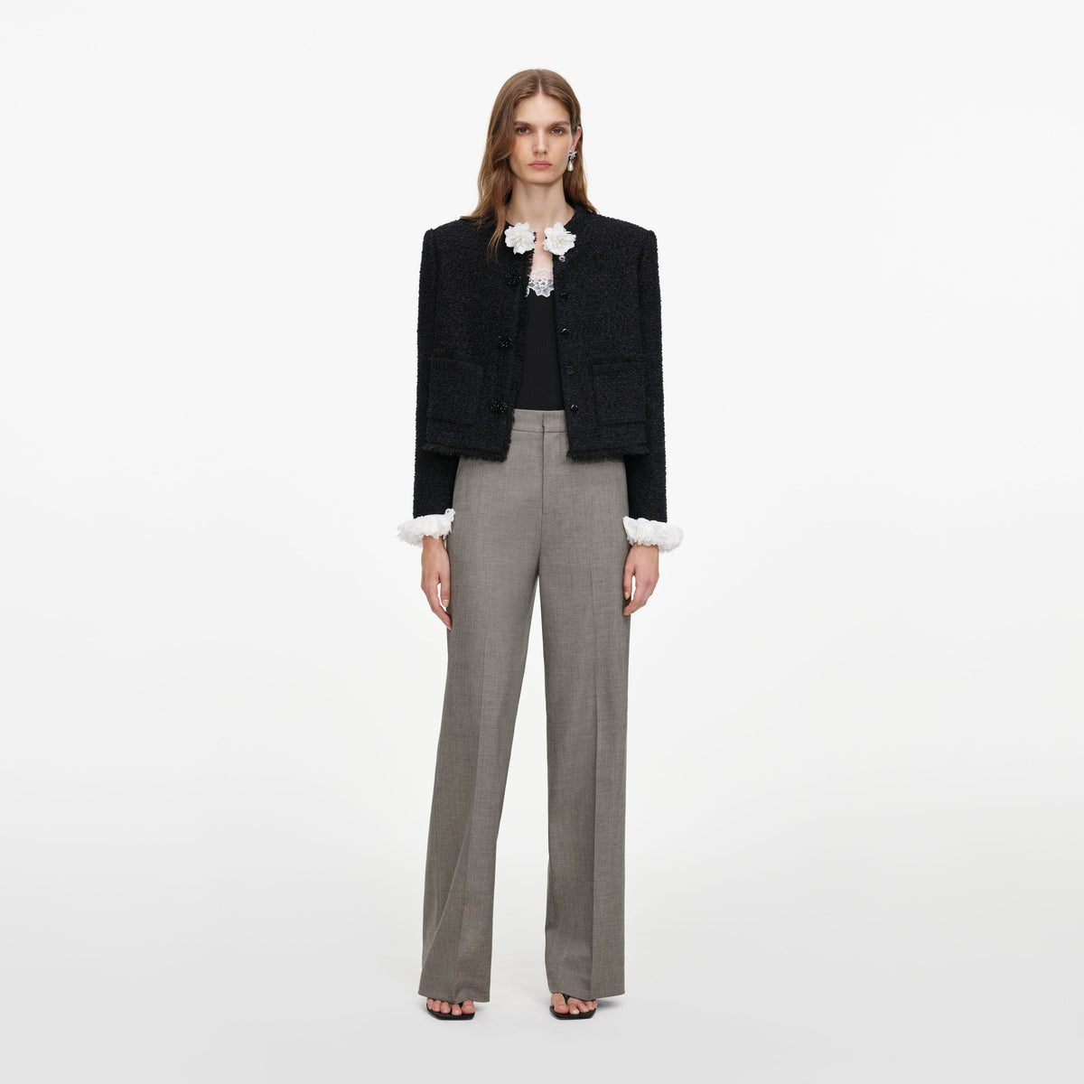 Brown Twill Tailored Trousers