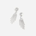 Silver Crystal Multi Droplet Earrings